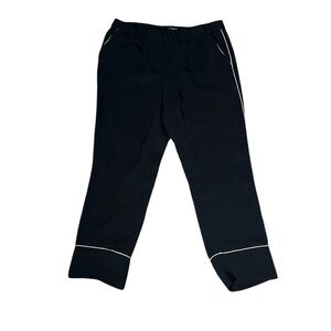 Express Elastic Waist Navy Pants with White Accents size Medium